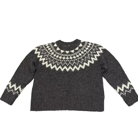 Womens Sweater Large Fair Isle Chunky Y2K 90’s Winter Ski Nordic Cabin Holiday - Picture 1 of 7